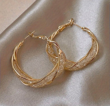 Twisted Gold Hoops