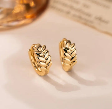 Vintage Leaf Hoops