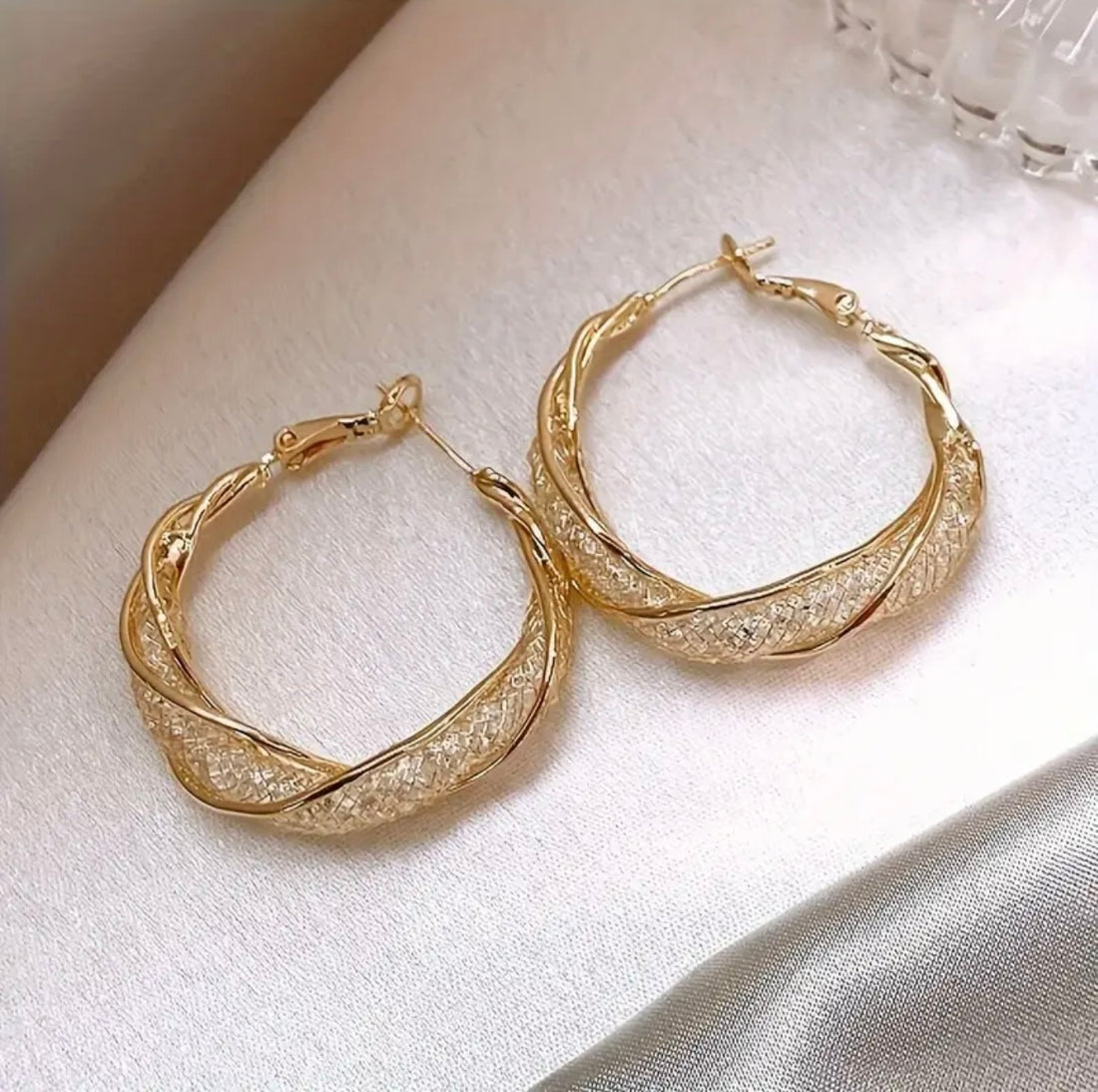 Twisted Gold Hoops