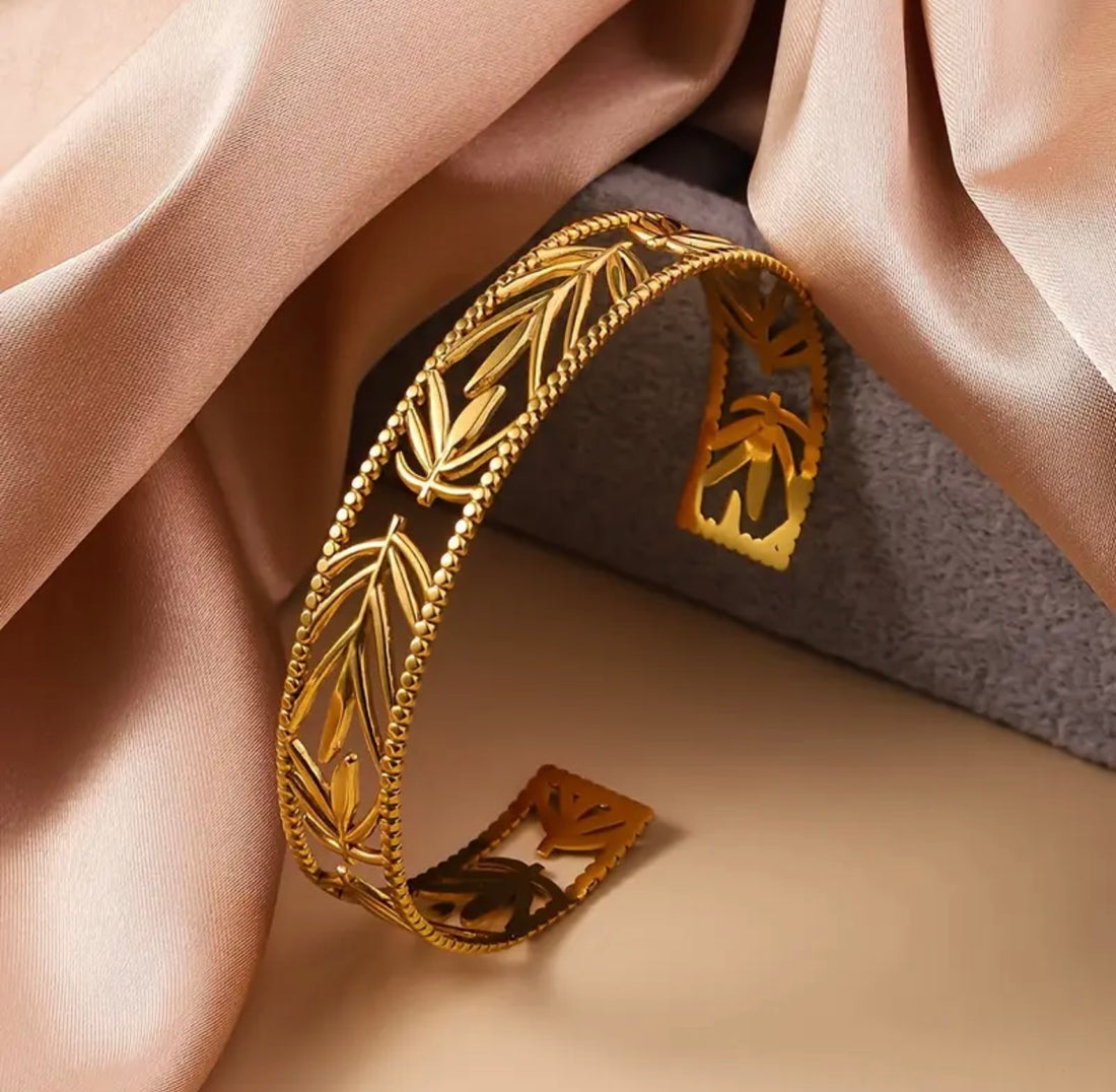 Gold- toned cuff bracelet