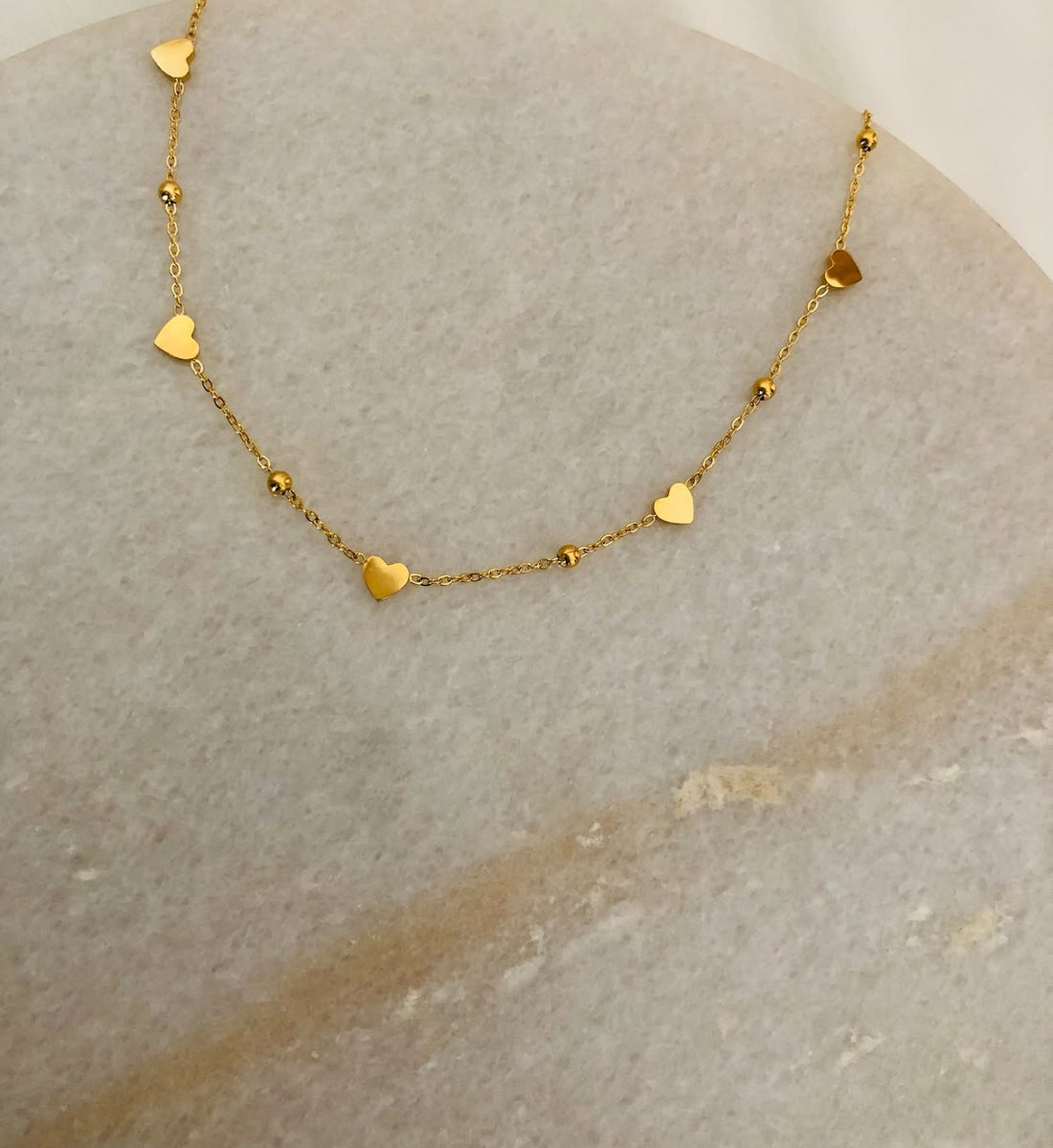 Golden Heartline Necklace