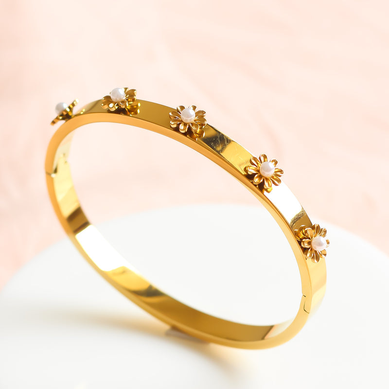 Golden Blossom Bangle