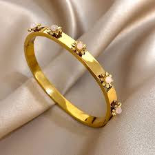 Golden Blossom Bangle